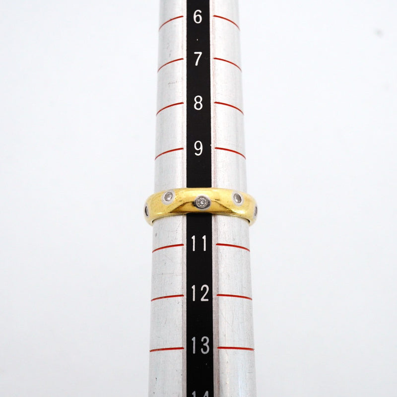 【6jeb0925】ティファニー リング ドッツ K18YG イエローゴールド Pt950 プラチナ ダイヤモンド 10号【中古】レディース