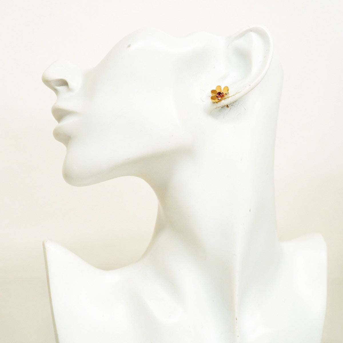 【6jeb0927】ヴァンクリーフ＆アーペル ピアス フリヴォル ミニ K18PG ピンクゴールド ルビー レッド【中古】レディース
