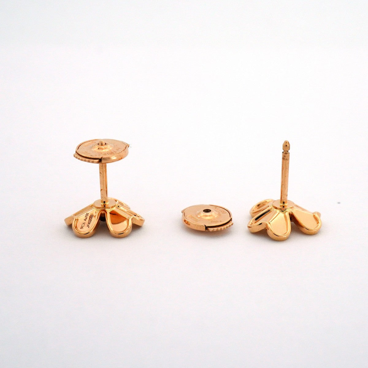 【6jeb0927】ヴァンクリーフ＆アーペル ピアス フリヴォル ミニ K18PG ピンクゴールド ルビー レッド【中古】レディース