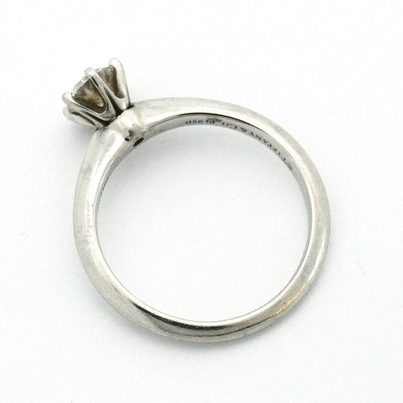 【6jeb0928】ティファニー リング ソリティア 1PD Pt950 プラチナ ダイヤモンド 0.46ct 9号【中古】レディース
