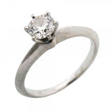 【6jeb0928】ティファニー リング ソリティア 1PD Pt950 プラチナ ダイヤモンド 0.46ct 9号【中古】レディース