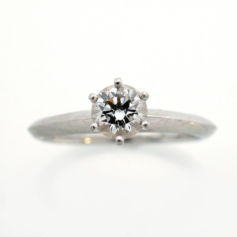 【6jeb0928】ティファニー リング ソリティア 1PD Pt950 プラチナ ダイヤモンド 0.46ct 9号【中古】レディース