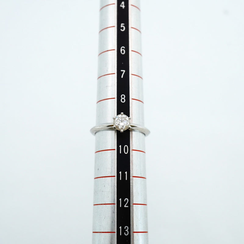 【6jeb0928】ティファニー リング ソリティア 1PD Pt950 プラチナ ダイヤモンド 0.46ct 9号【中古】レディース