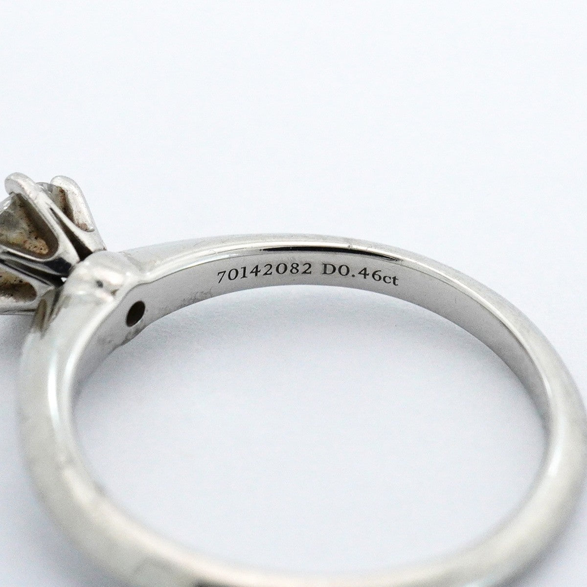 【6jeb0928】ティファニー リング ソリティア 1PD Pt950 プラチナ ダイヤモンド 0.46ct 9号【中古】レディース