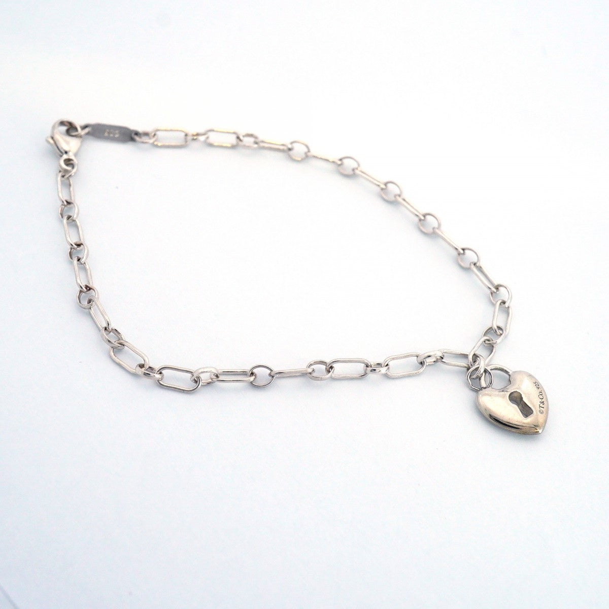 【6jfb0005-k】ティファニー ブレスレット ハートロック シルバー925【中古】レディース