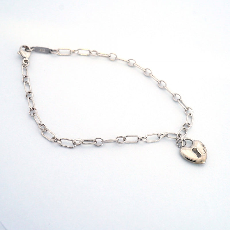 【6jfb0005-k】ティファニー ブレスレット ハートロック シルバー925【中古】レディース