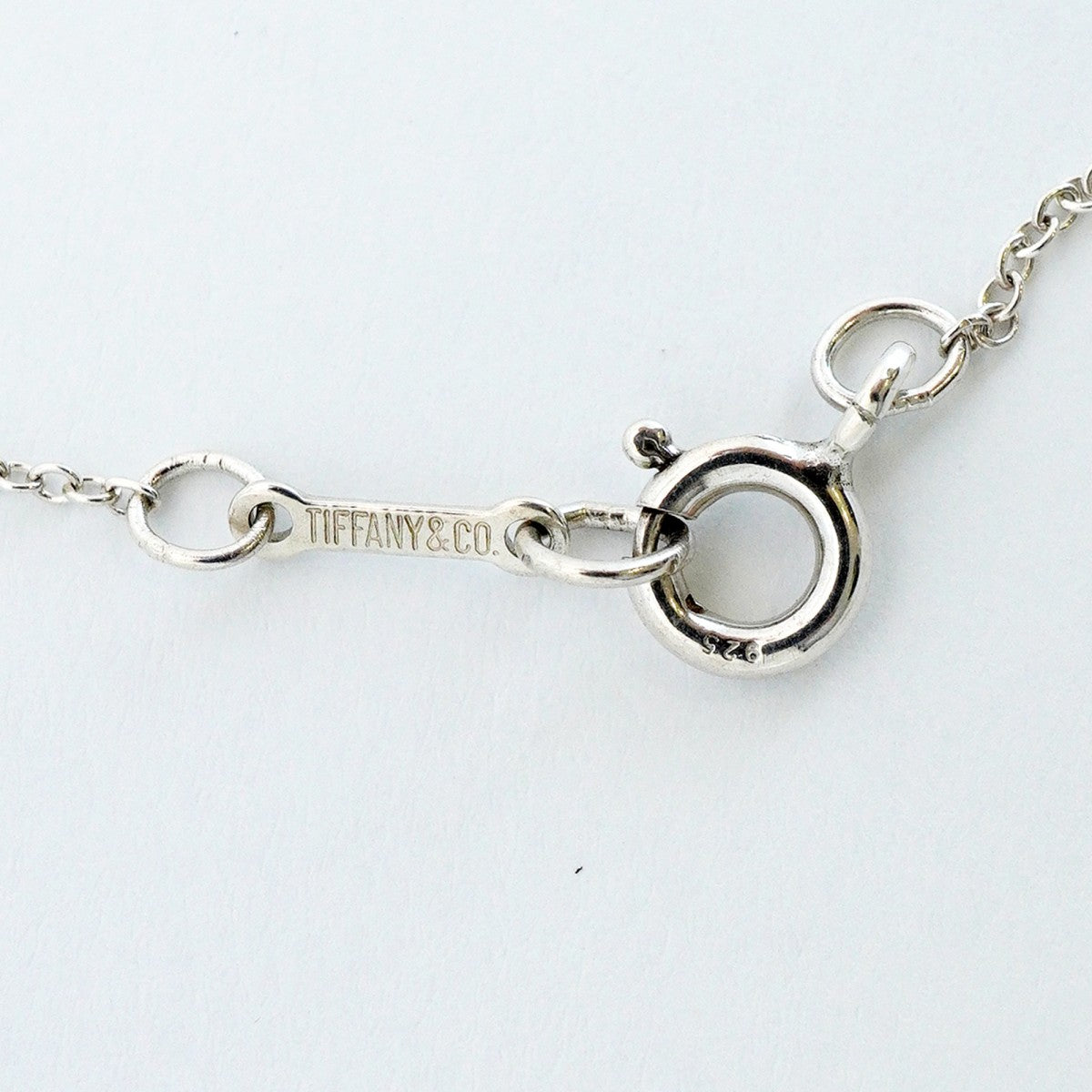 【6jfb0006-k】ティファニー ネックレス ビーン シルバー925【中古】レディース