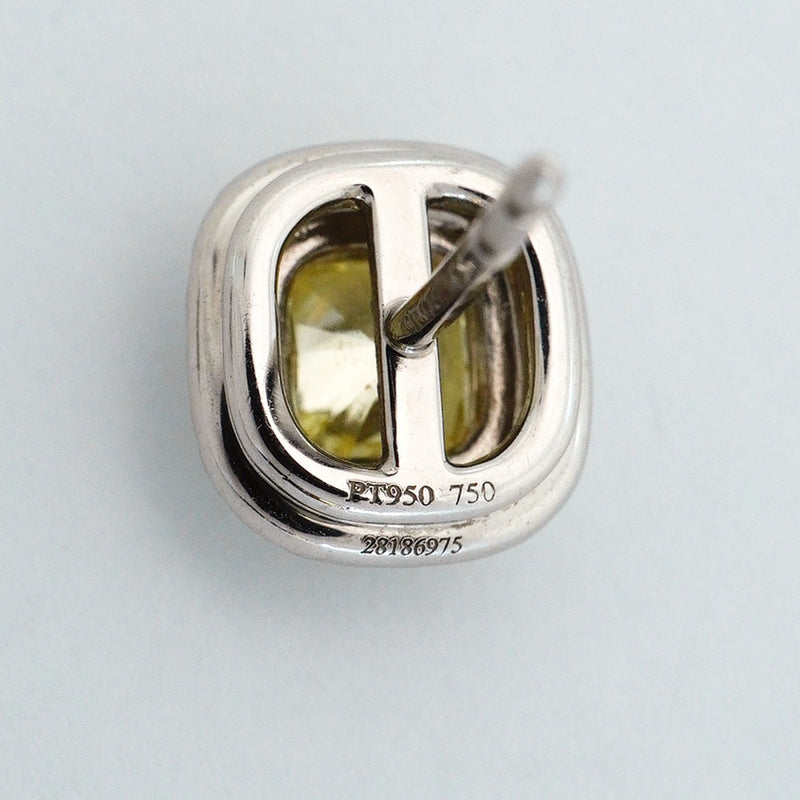 【6jfb0013】ティファニー ピアス ソレスト K18YG イエローゴールド Pt950 プラチナ ダイヤモンド/イエローダイヤ【中古】レディース