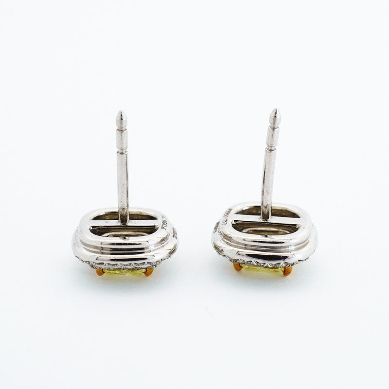 【6jfb0013】ティファニー ピアス ソレスト K18YG イエローゴールド Pt950 プラチナ ダイヤモンド/イエローダイヤ【中古】レディース