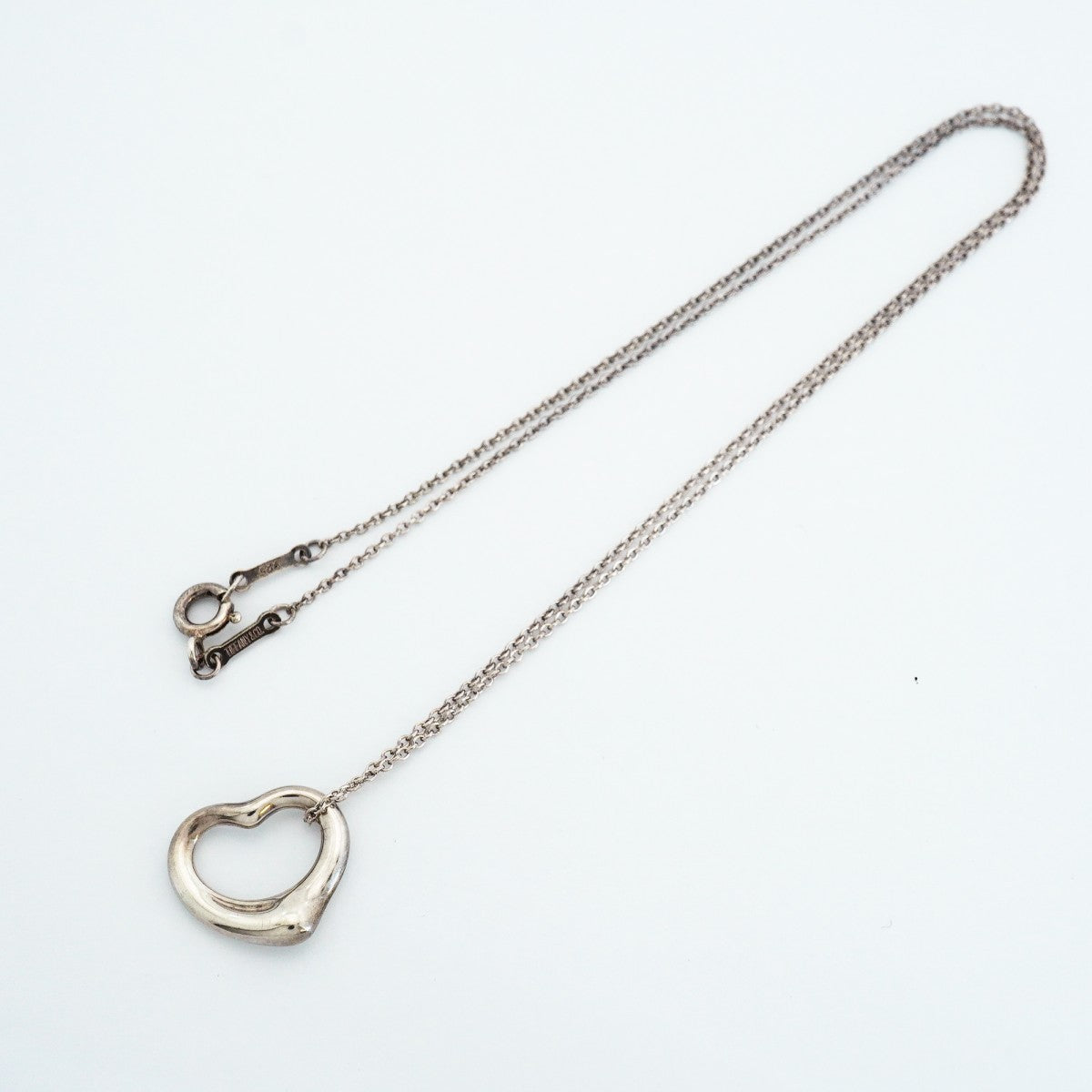 【6jfb0014】ティファニー ネックレス オープンハート シルバー925【中古】レディース