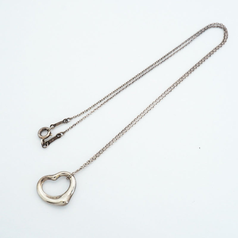 【6jfb0014】ティファニー ネックレス オープンハート シルバー925【中古】レディース