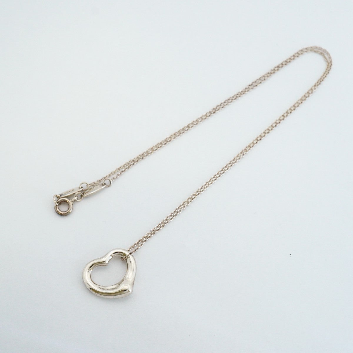 【6jfb0016】ティファニー ネックレス オープンハート シルバー925【中古】レディース