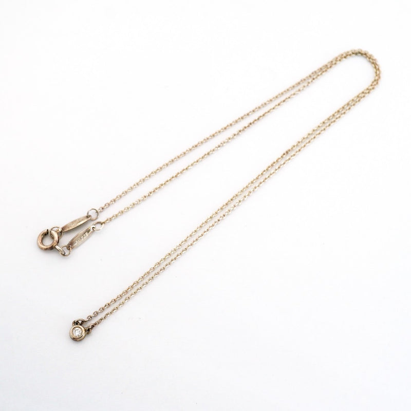【6jfb0031-k】ティファニー ネックレス バイザヤード 1PD シルバー925 ダイヤモンド【中古】レディース
