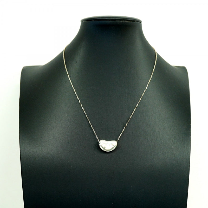 【6jfb0033-k】ティファニー ネックレス ビーン シルバー925【中古】レディース