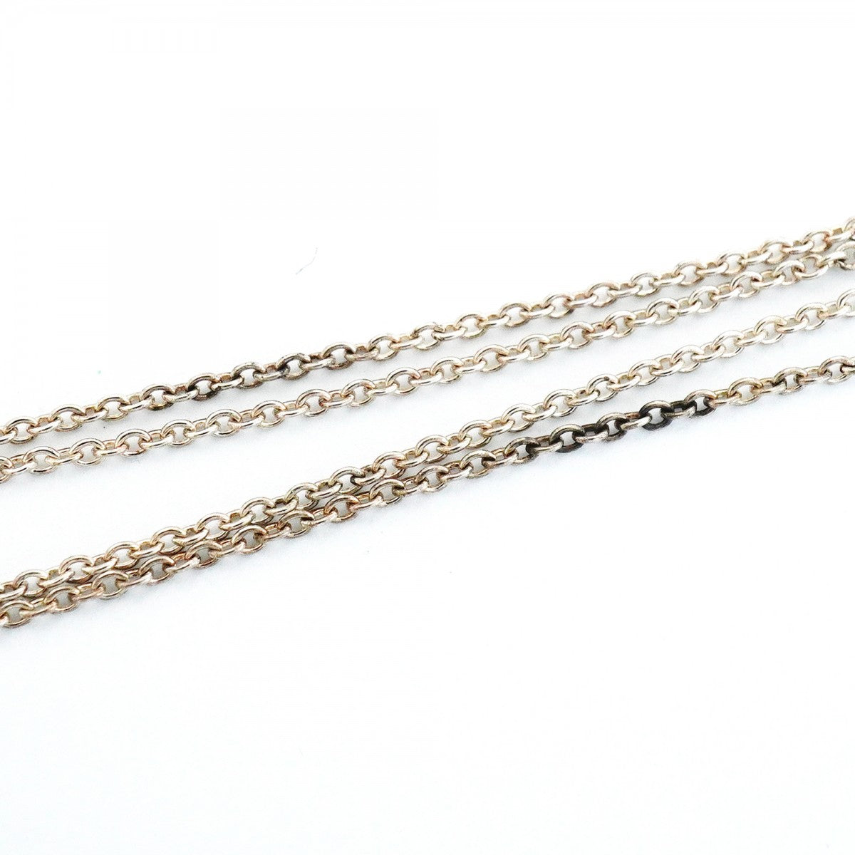 【6jfb0033-k】ティファニー ネックレス ビーン シルバー925【中古】レディース