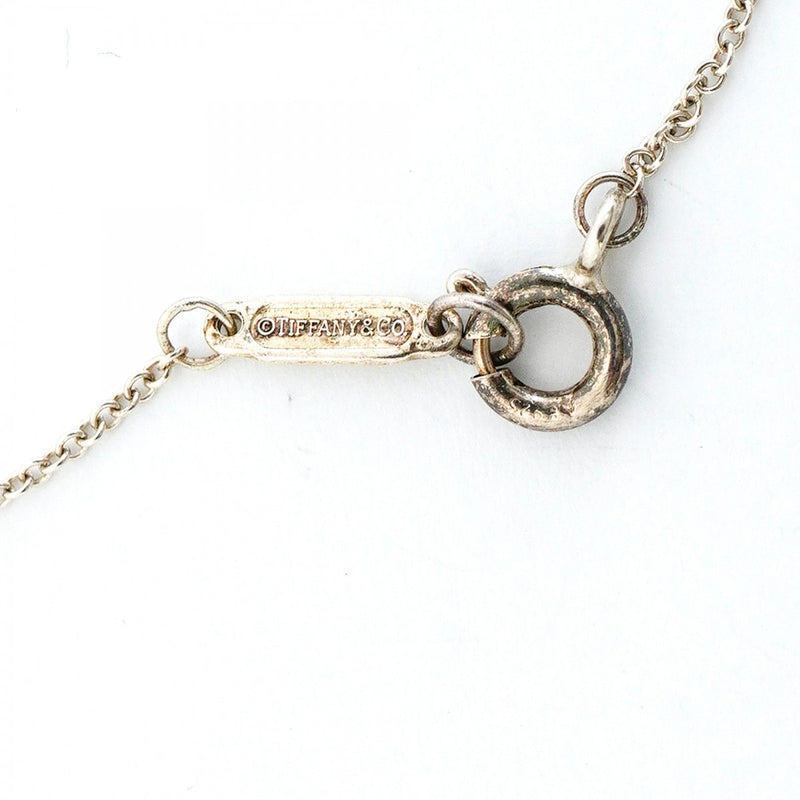 【6jfb0037-k】ティファニー ネックレス ダブルリターントゥハート シルバー925 ブルー【中古】レディース