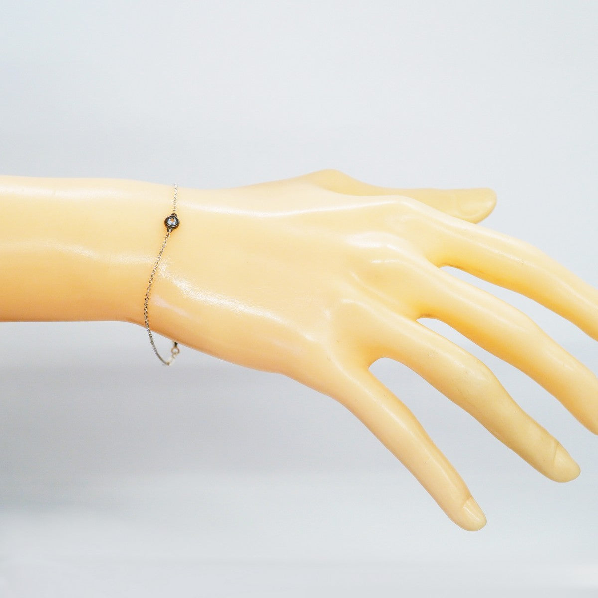 【6jfb0041-k】ティファニー ブレスレット バイザヤード シルバー925 アクアマリン ブルー【中古】レディース