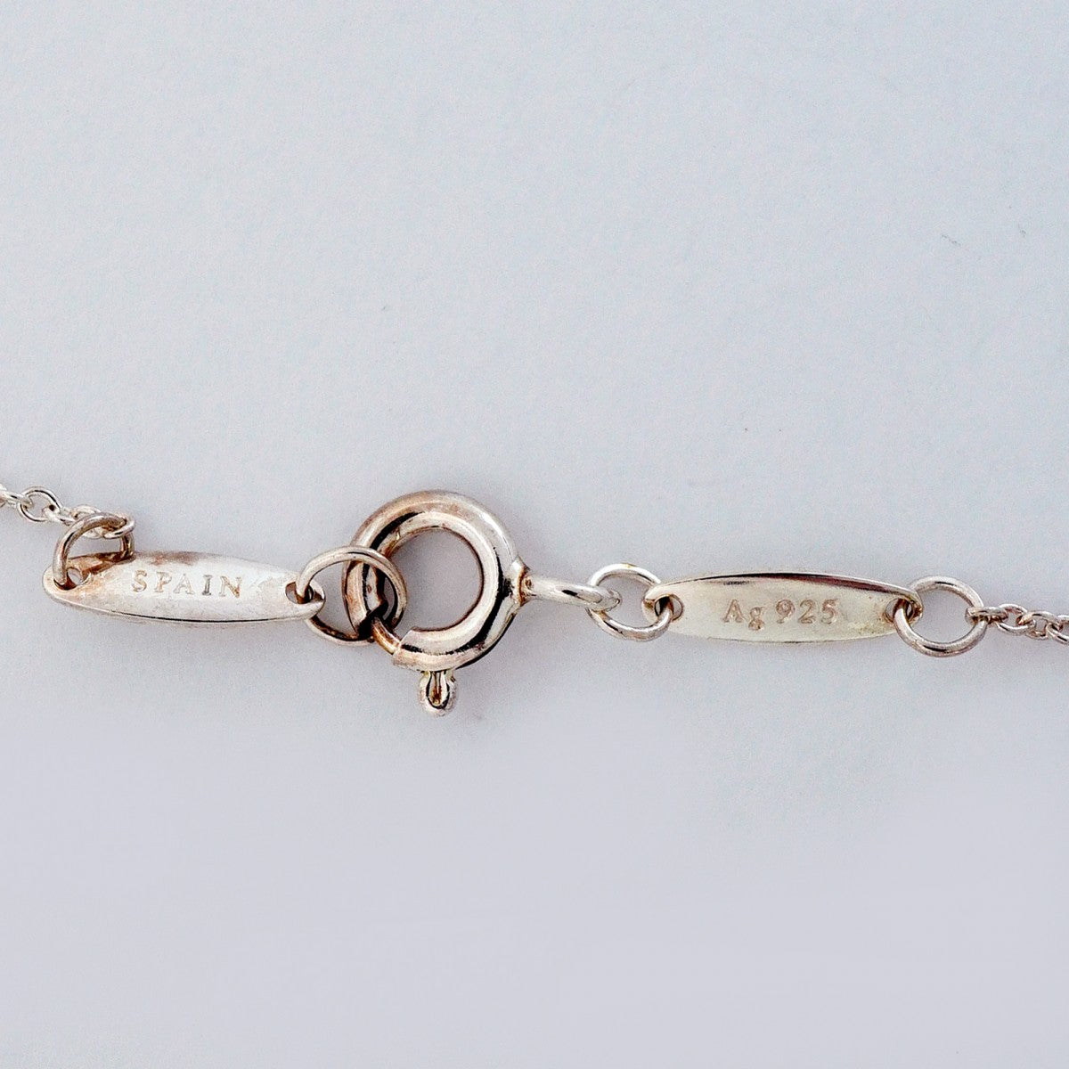 【6jfb0041-k】ティファニー ブレスレット バイザヤード シルバー925 アクアマリン ブルー【中古】レディース
