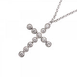 【6jfb0043】ティファニー ネックレス ジャズクロス 11PD Pt950 プラチナ ダイヤモンド【中古】レディース