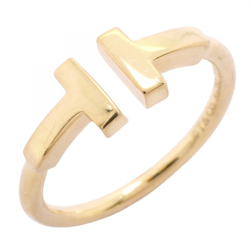 【6jfb0046】ティファニー リング Tワイヤー K18YG イエローゴールド 9号【中古】レディース