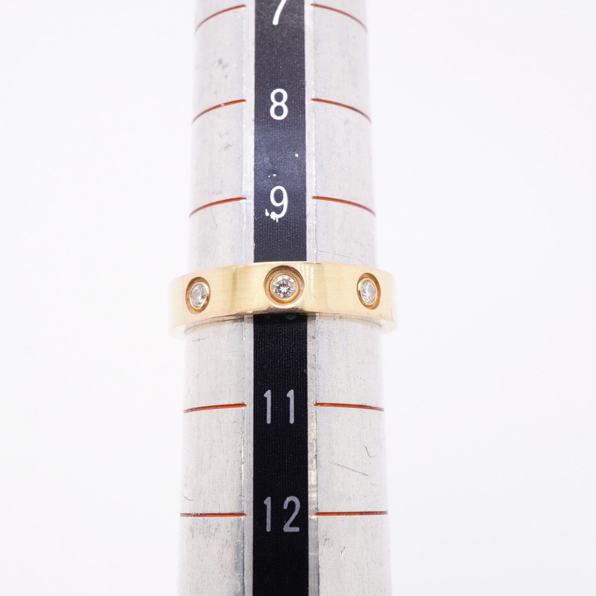 【6jfb0049】カルティエ リング ミニラブ フルダイヤ K18YG イエローゴールド ダイヤモンド ＃50【中古】レディース