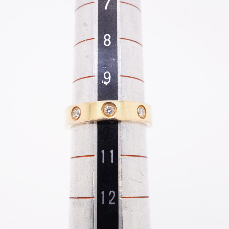 【6jfb0049】カルティエ リング ミニラブ フルダイヤ K18YG イエローゴールド ダイヤモンド ＃50【中古】レディース