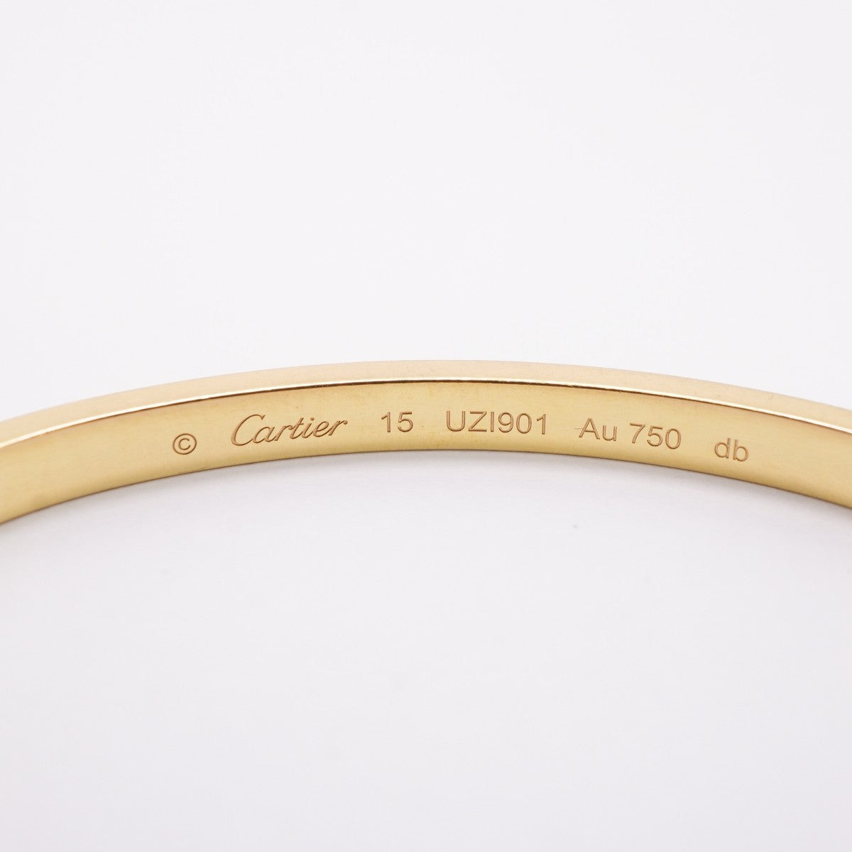 【6jfb0051】カルティエ バングル ラブブレス/SM K18YG イエローゴールド【中古】レディース