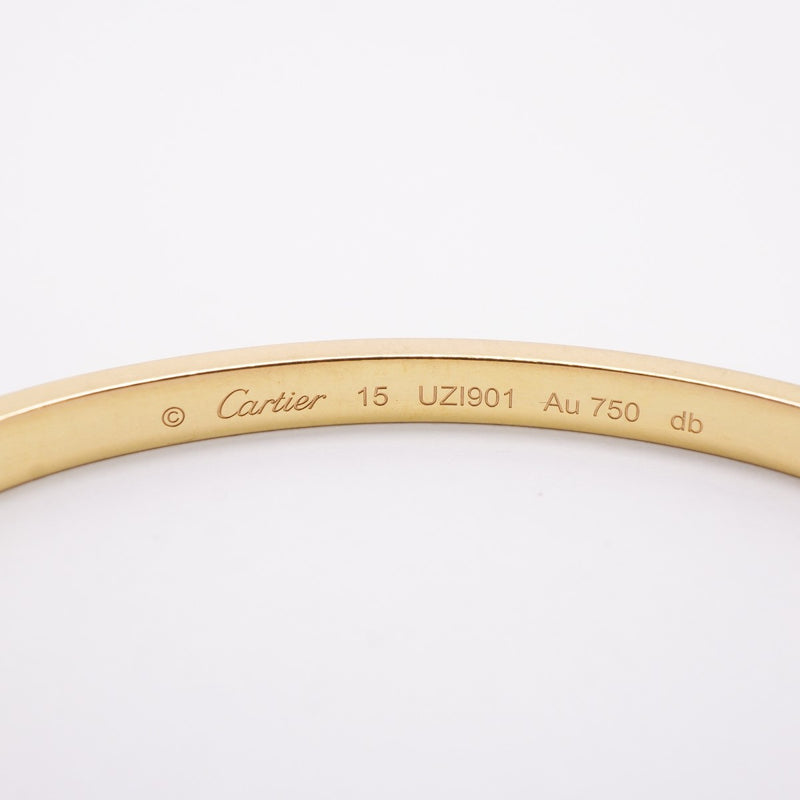 【6jfb0051】カルティエ バングル ラブブレス/SM K18YG イエローゴールド【中古】レディース