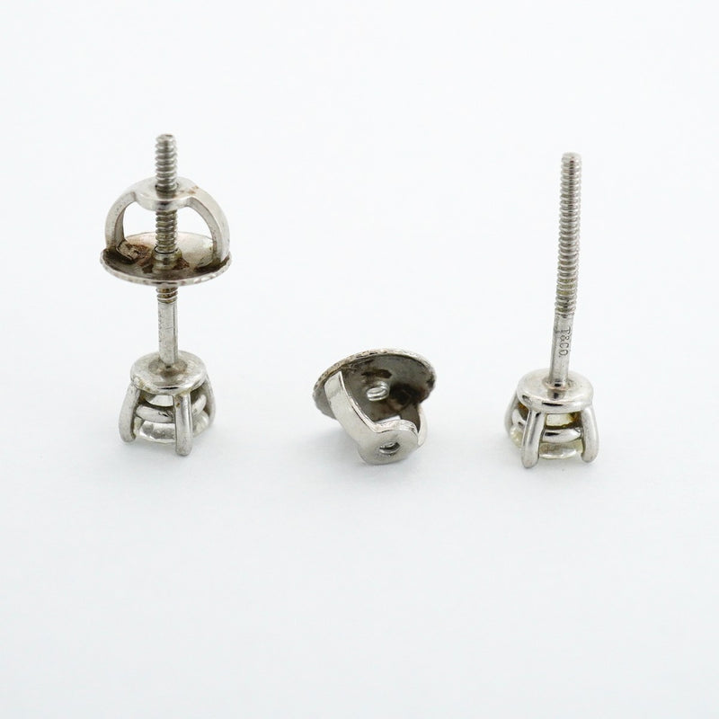 【6jfb0053】ティファニー ピアス ソリティア 1PD Pt950 プラチナ ダイヤモンド【中古】レディース