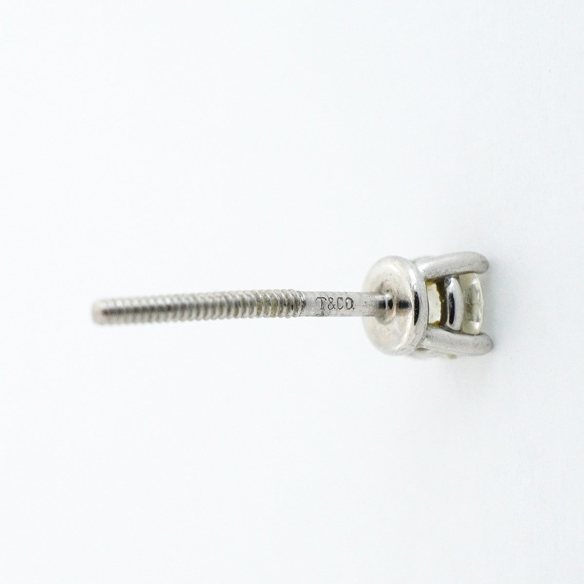 【6jfb0053】ティファニー ピアス ソリティア 1PD Pt950 プラチナ ダイヤモンド【中古】レディース