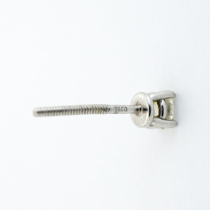 【6jfb0053】ティファニー ピアス ソリティア 1PD Pt950 プラチナ ダイヤモンド【中古】レディース