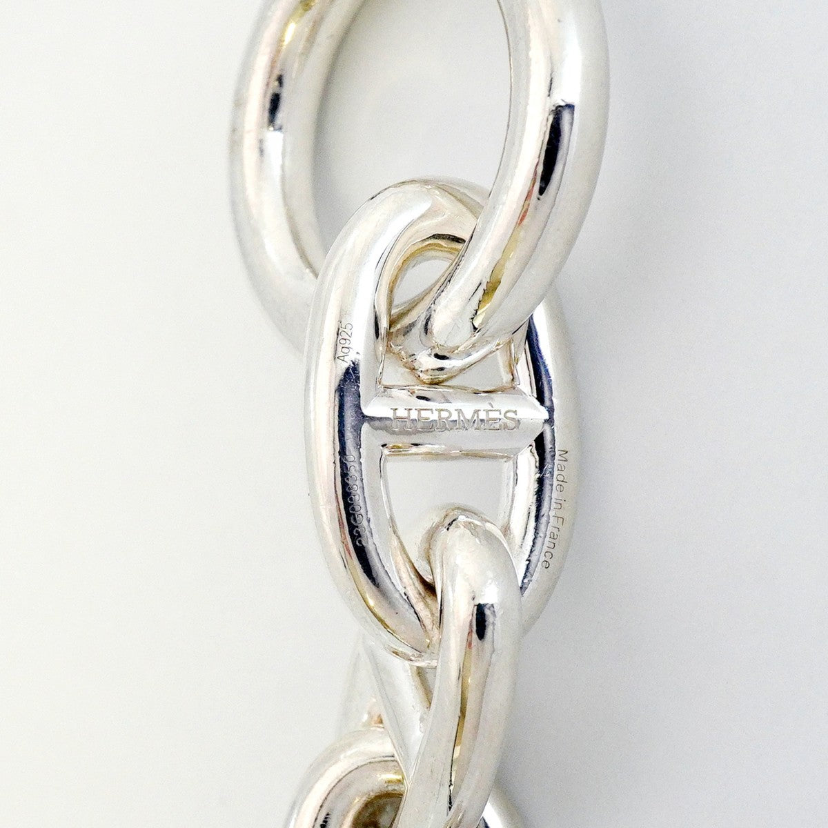 【6jfb0055】エルメス ブレスレット シェーヌダンクル TGM 12コマ シルバー925【中古】メンズ レディース ユニセックス