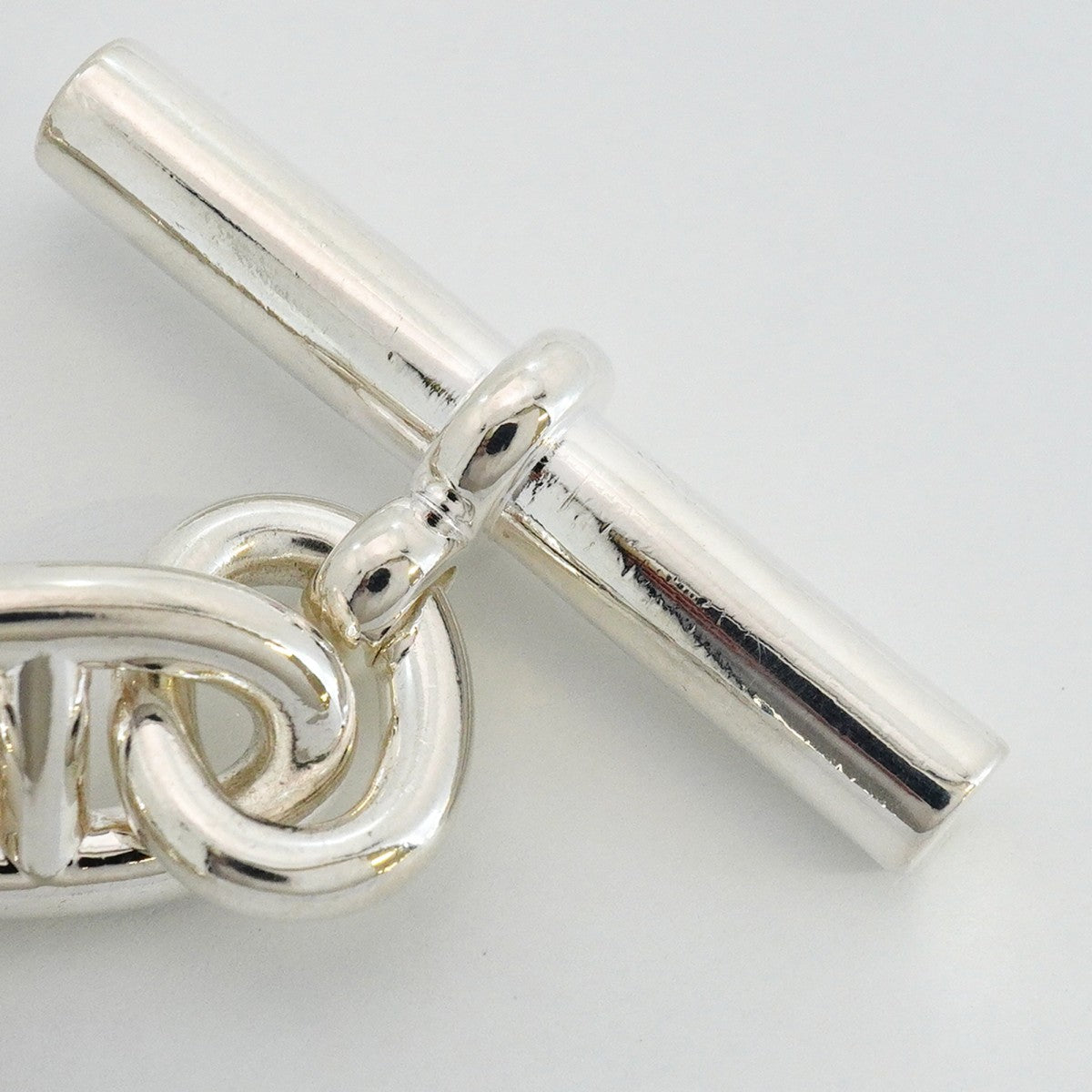 【6jfb0055】エルメス ブレスレット シェーヌダンクル TGM 12コマ シルバー925【中古】メンズ レディース ユニセックス