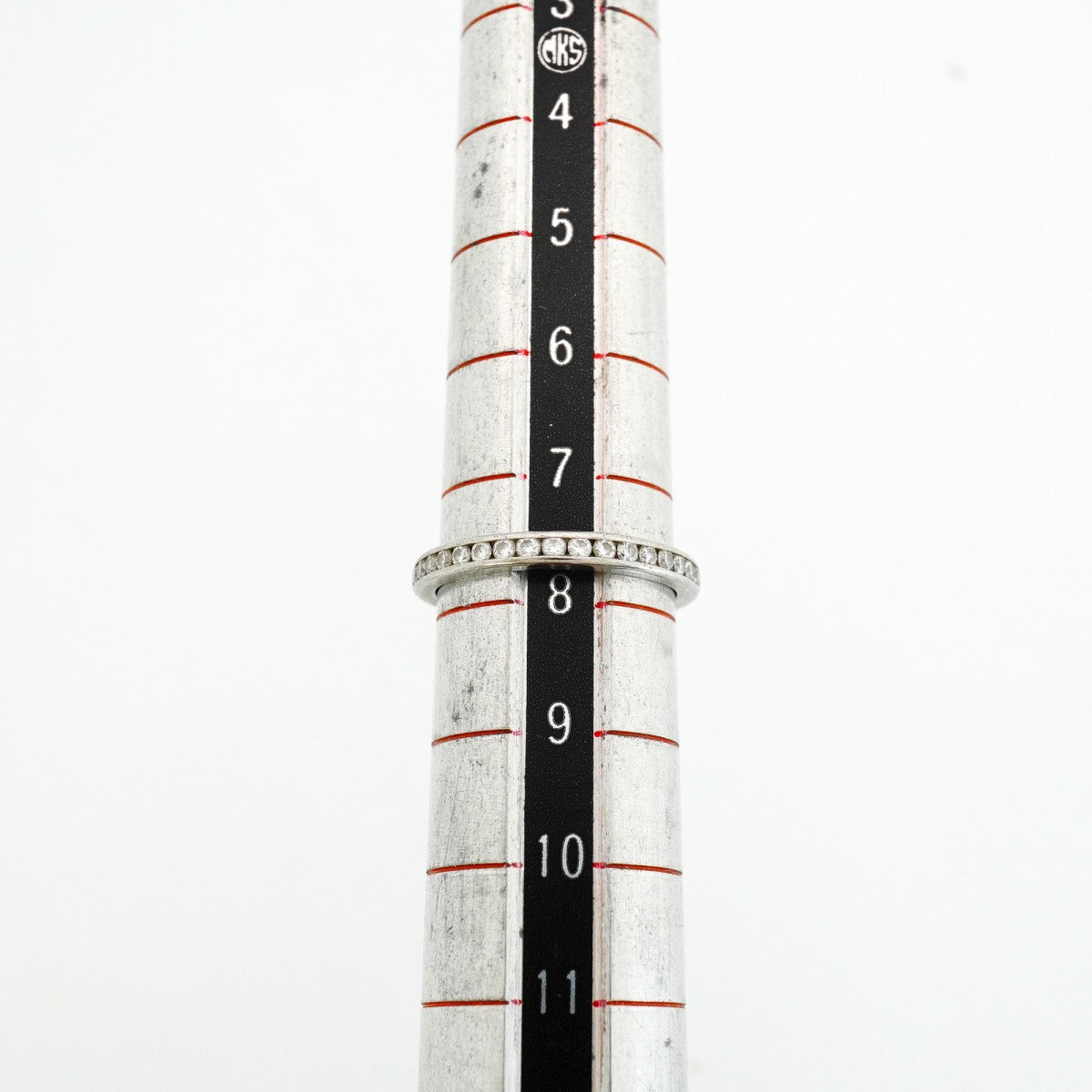 【6jfb0059】ティファニー リング チャネルセッティング ハーフエタニティ Pt950 プラチナ ダイヤモンド 7.5号【中古】レディース
