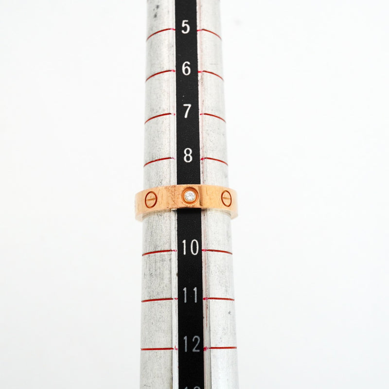 【6jfb0060】カルティエ リング ミニラブ 1PD K18PG ピンクゴールド ダイヤモンド ＃49【中古】レディース