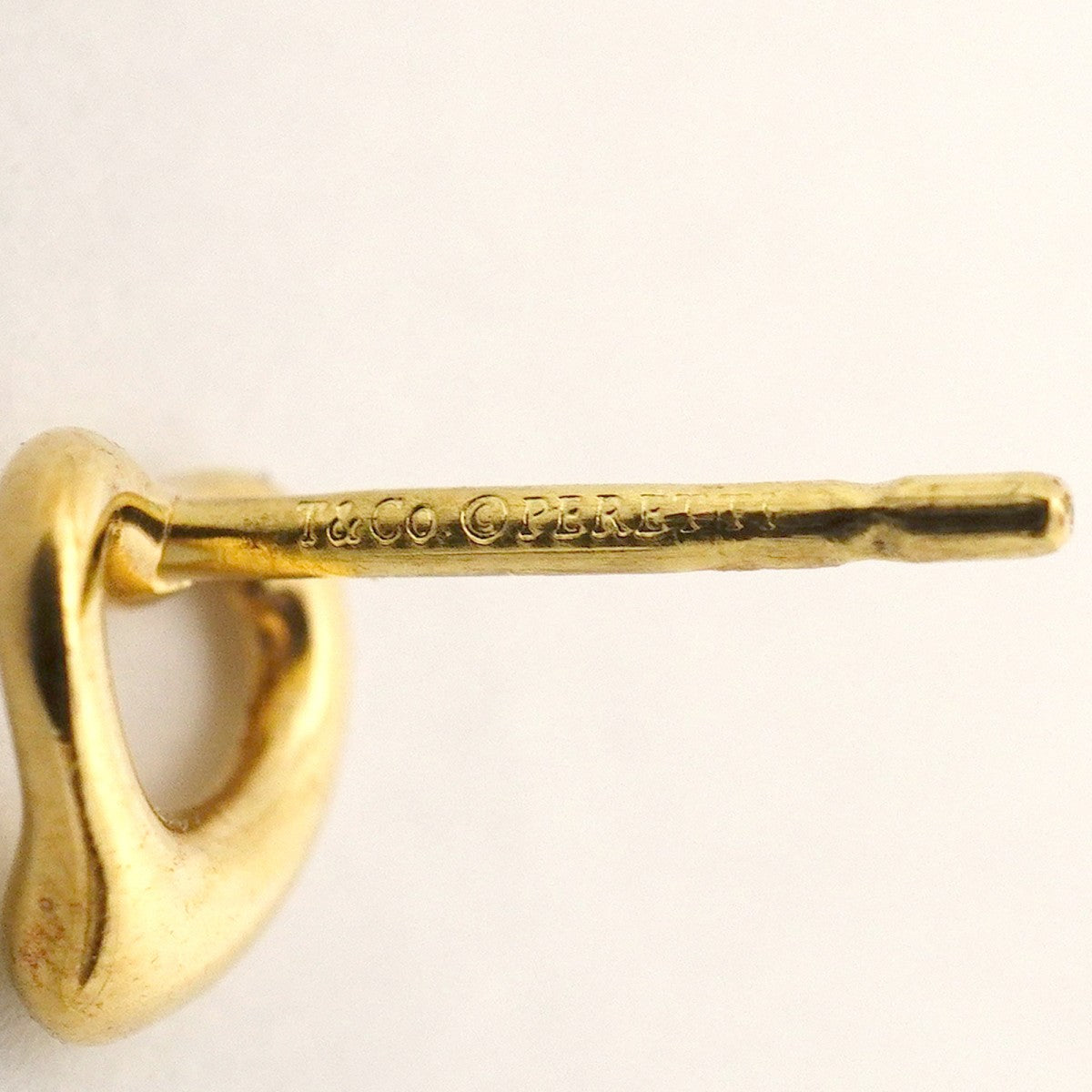 【6jfb0061】ティファニー ピアス オープンハート K18YG イエローゴールド【中古】レディース