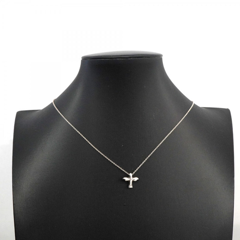 【6jfb0066-k】ティファニー ネックレス バードクロス シルバー925【中古】レディース