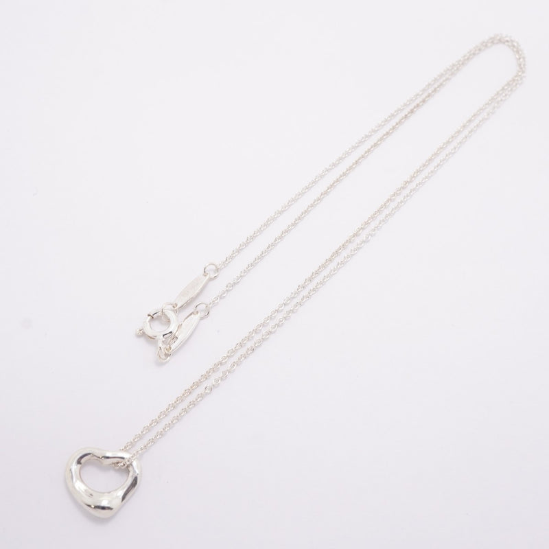 【6jfb0069-k】ティファニー ネックレス オープンハート シルバー925【中古】レディース