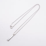 【6jfb0072】ティファニー ネックレス 1837/バー/ドロップ 1PD K18WG ホワイトゴールド ダイヤモンド【中古】レディース