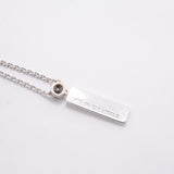 【6jfb0072】ティファニー ネックレス 1837/バー/ドロップ 1PD K18WG ホワイトゴールド ダイヤモンド【中古】レディース