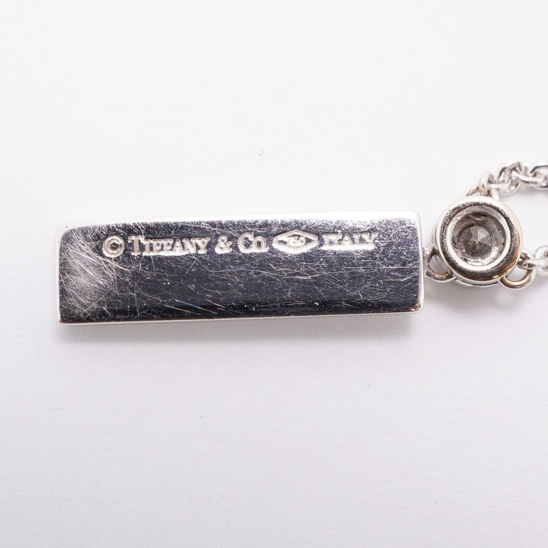 【6jfb0072】ティファニー ネックレス 1837/バー/ドロップ 1PD K18WG ホワイトゴールド ダイヤモンド【中古】レディース