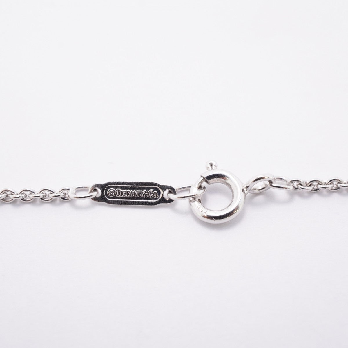 【6jfb0072】ティファニー ネックレス 1837/バー/ドロップ 1PD K18WG ホワイトゴールド ダイヤモンド【中古】レディース