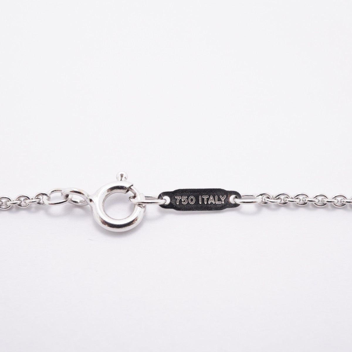 【6jfb0072】ティファニー ネックレス 1837/バー/ドロップ 1PD K18WG ホワイトゴールド ダイヤモンド【中古】レディース