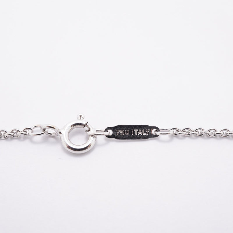 【6jfb0072】ティファニー ネックレス 1837/バー/ドロップ 1PD K18WG ホワイトゴールド ダイヤモンド【中古】レディース