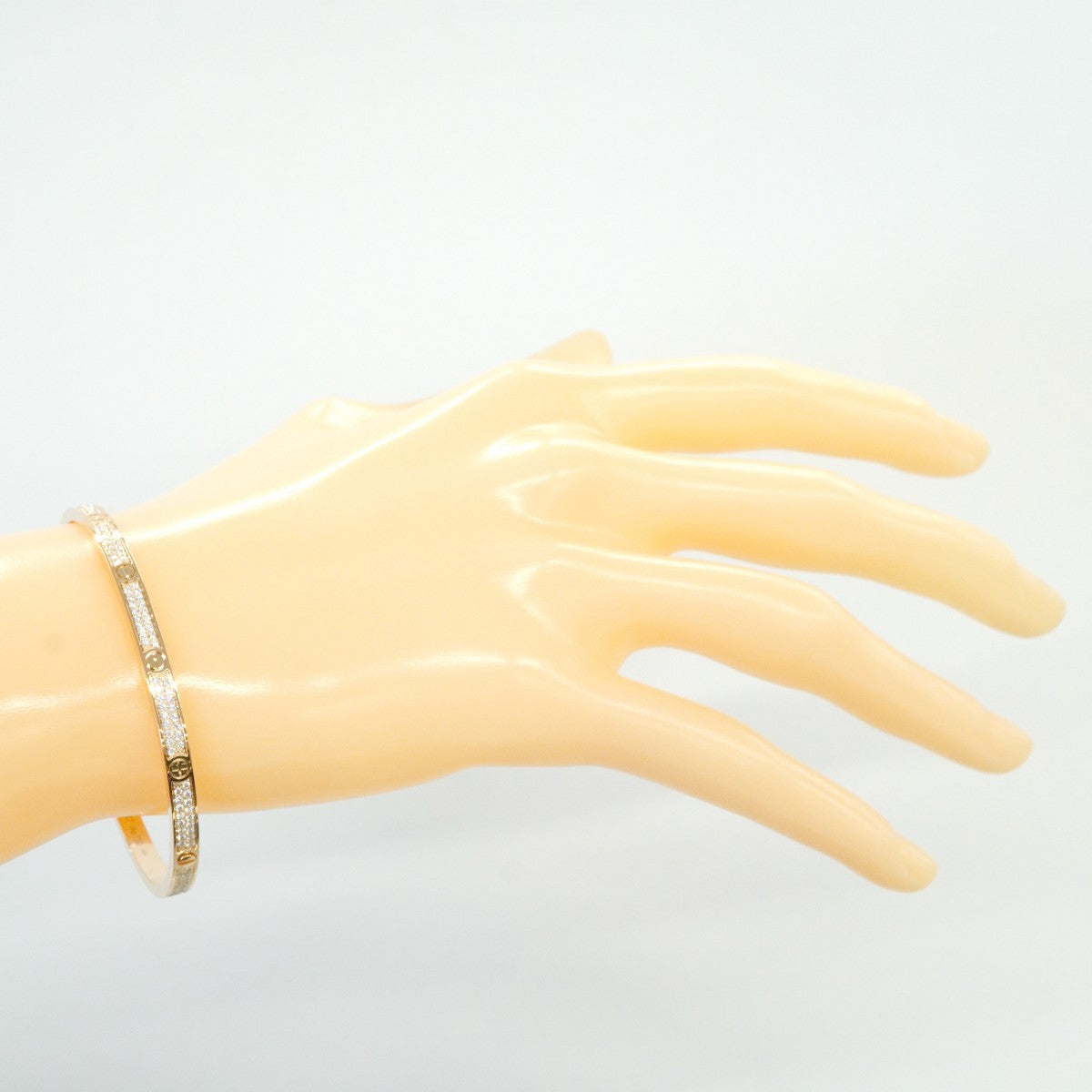 【6jfb0076】カルティエ バングル ラブブレス/スモールモデル パヴェ K18PG ピンクゴールド ダイヤモンド【中古】メンズ レディース ユニセックス