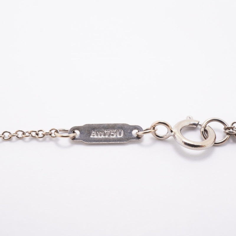 【6jfb0078】ティファニー ネックレス Tスマイル スモール K18WG ホワイトゴールド【中古】レディース
