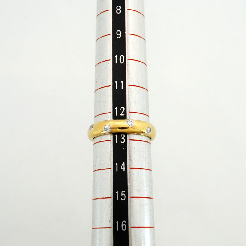 【6jfb0081】ティファニー リング ドッツ K18YG イエローゴールド Pt950 プラチナ ダイヤモンド 12.5号【中古】レディース