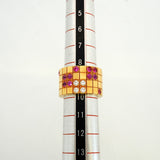 【6jfb0082】カルティエ リング パイエット K18YG イエローゴールド ダイヤモンド ピンクサファイア ＃49【中古】レディース