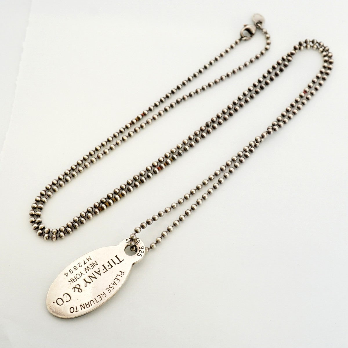【6jfb0086】ティファニー ネックレス リターントゥオーバル シルバー925【中古】メンズ レディース ユニセックス