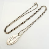 【6jfb0086】ティファニー ネックレス リターントゥオーバル シルバー925【中古】メンズ レディース ユニセックス